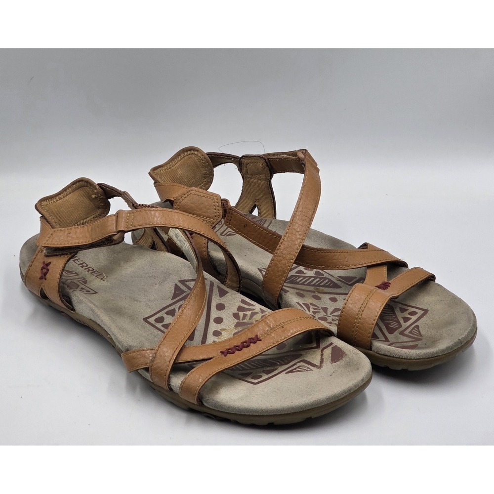 Merrell Siren Edge Women's 10 Brown Sugar Pomegranate Hiking Trail Shoes